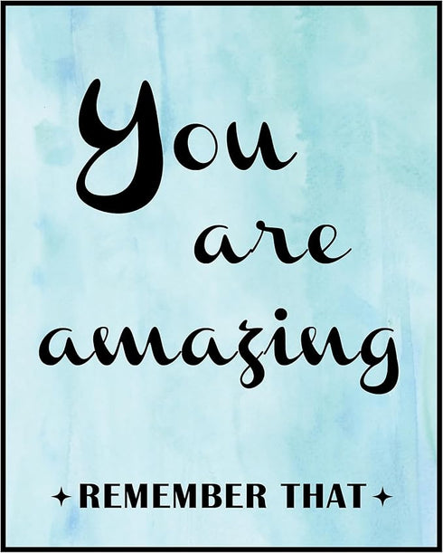 Posterizer 1 pcs-You Are Amazing-positive quote-Motivational & Inspirational Art-Girls room art-Gift for Moms-decor for Girls, Teens Bedroom- UNFR...